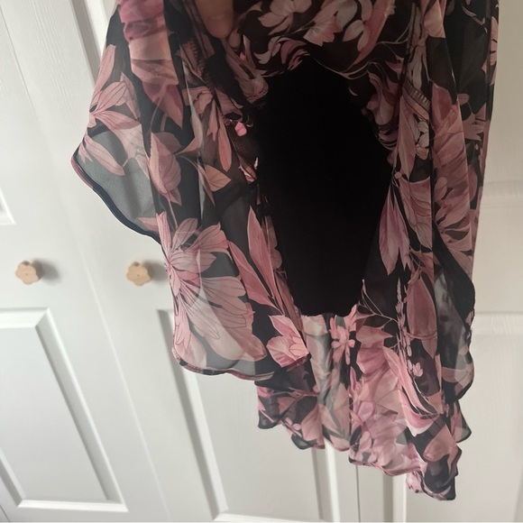 Connected Apparel Floral Dress Black & Pink Size 14 NWT - Picture 12 of 12